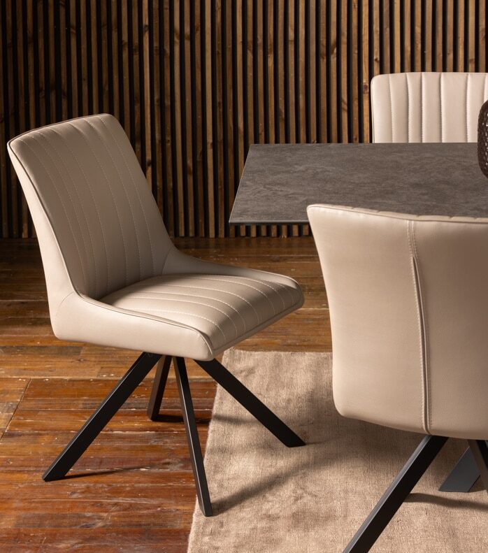 Chloe Dining Chair - Taupe (Pair)