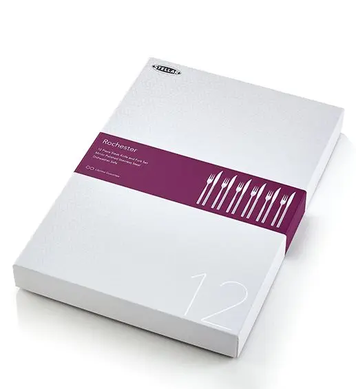 Stellar Rochester 12 Piece Steak Knife and Fork Set - Image 4