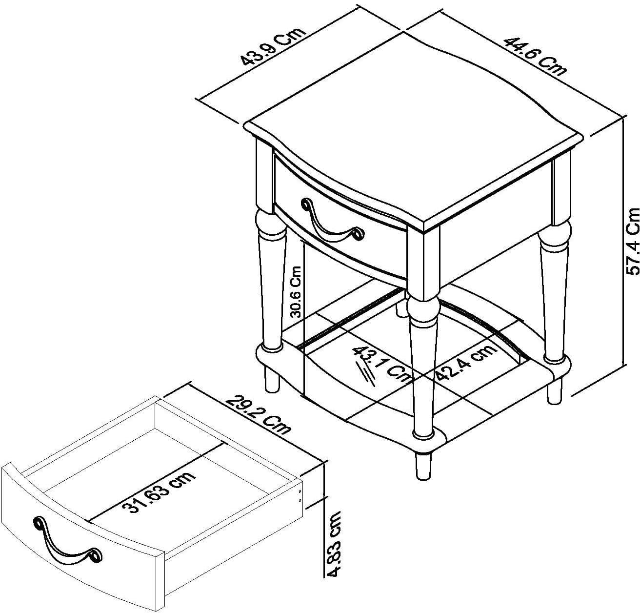 Montreux Grey Washed Oak & Soft Grey Lamp Table - Image 4