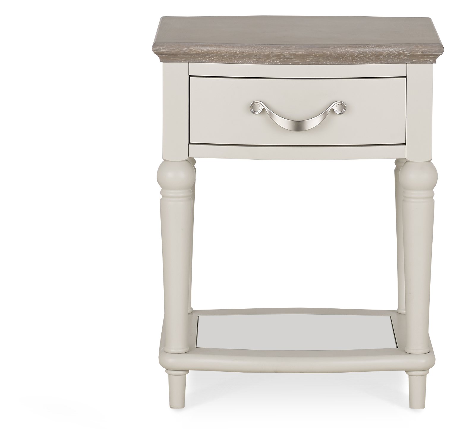 Montreux Grey Washed Oak & Soft Grey Lamp Table - Image 2