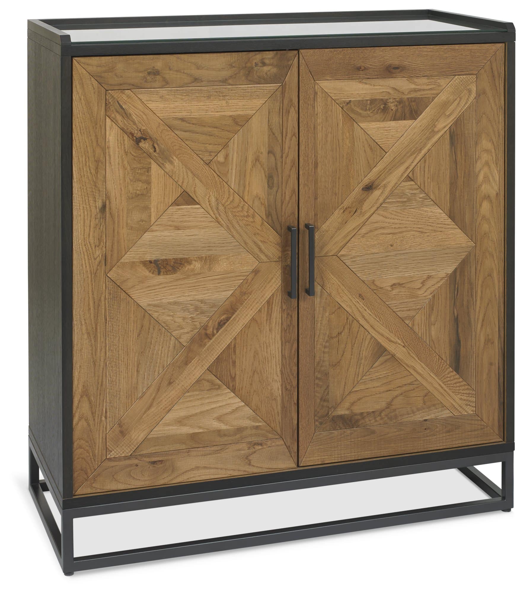 Indus Rustic Oak Drinks Cabinet - Image 4