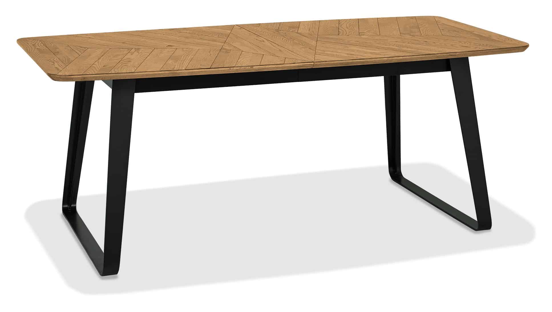 Emerson Rustic Oak & Peppercorn 6-8 Seater Extension Dining Table - Image 6