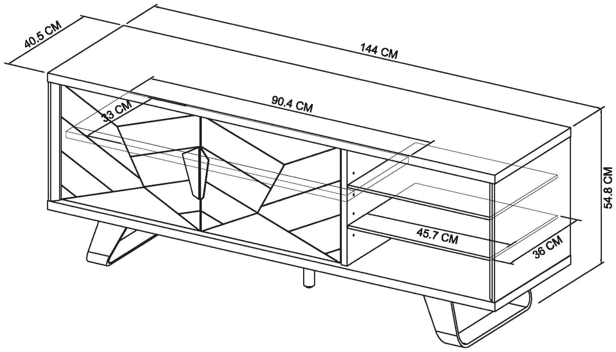 Emerson Rustic Oak & Peppercorn Entertainment Unit - Image 5