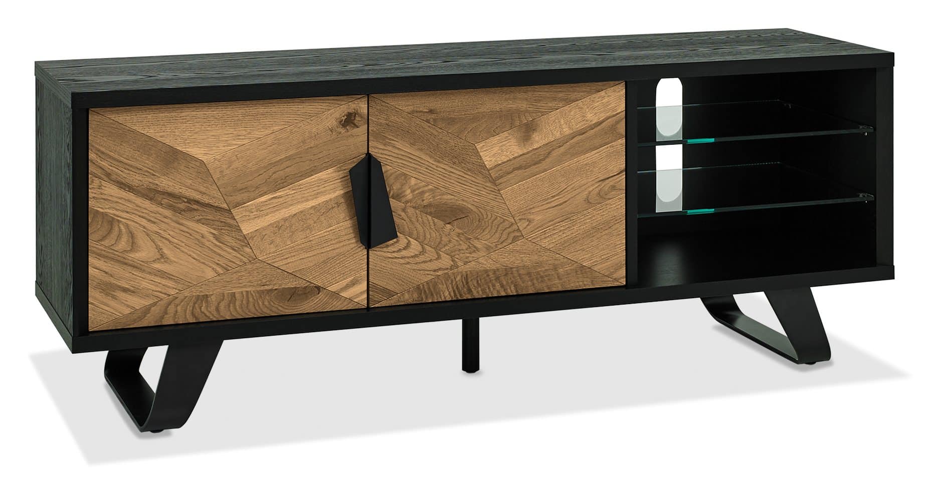 Emerson Rustic Oak & Peppercorn Entertainment Unit - Image 3