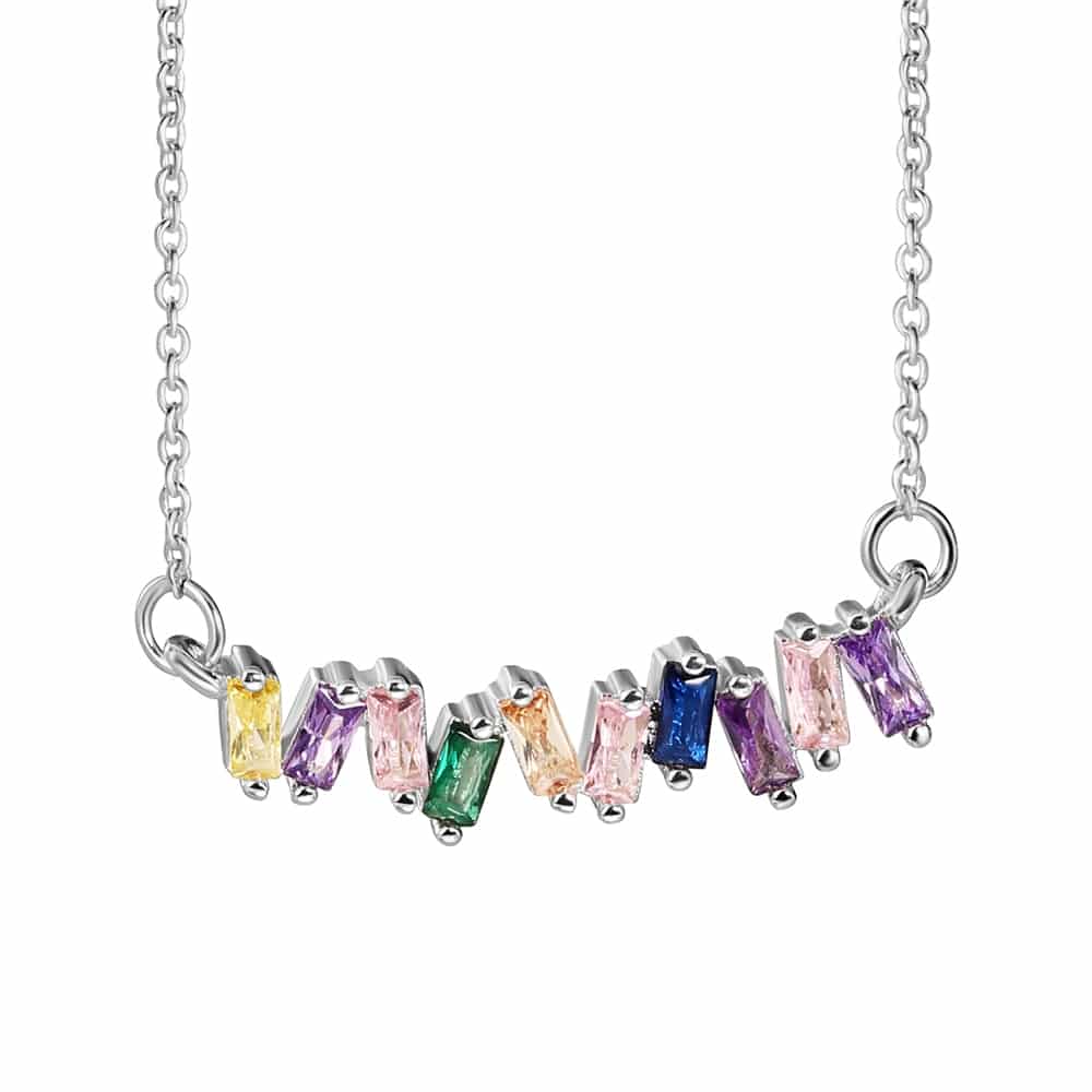Newbridge Silverware - Multi Coloured Stone Necklace