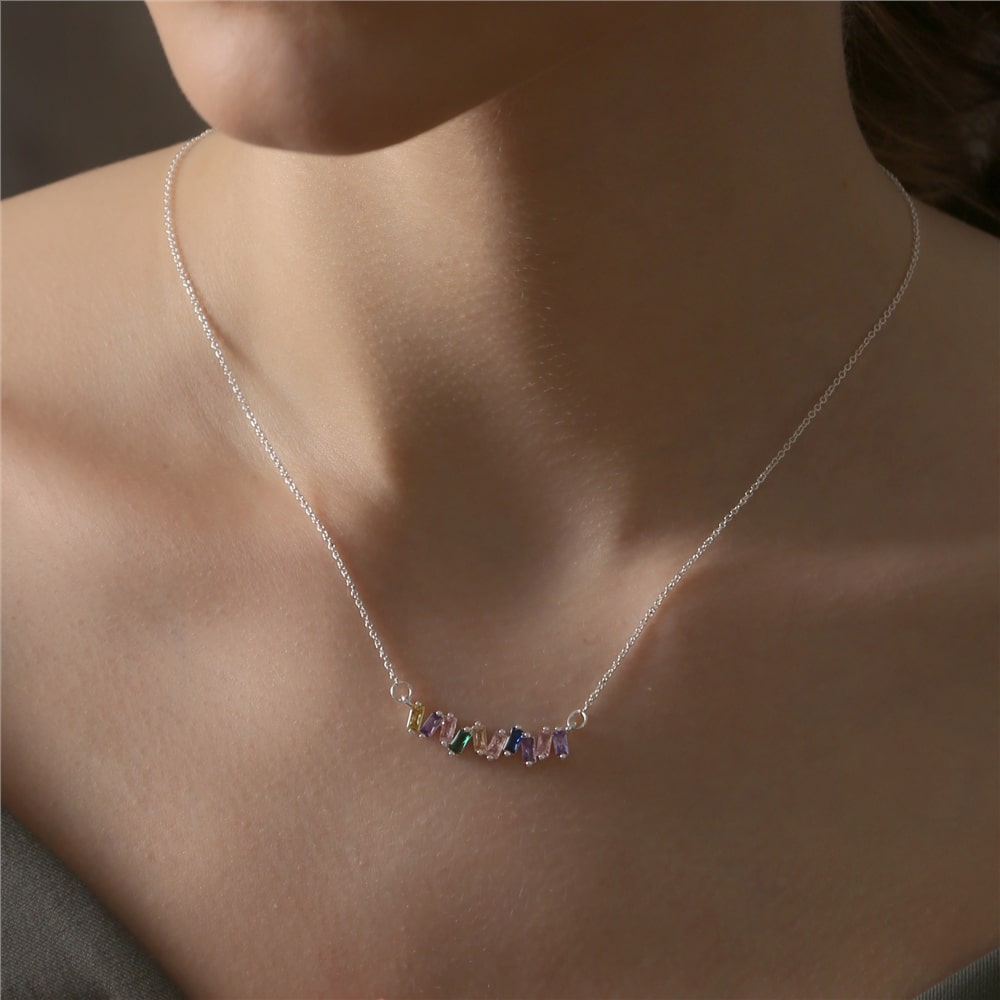 Newbridge Silverware - Multi Coloured Stone Necklace - Image 3