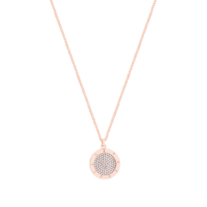 Tipperary Crystal - Circle Pave Rose Gold Pendant