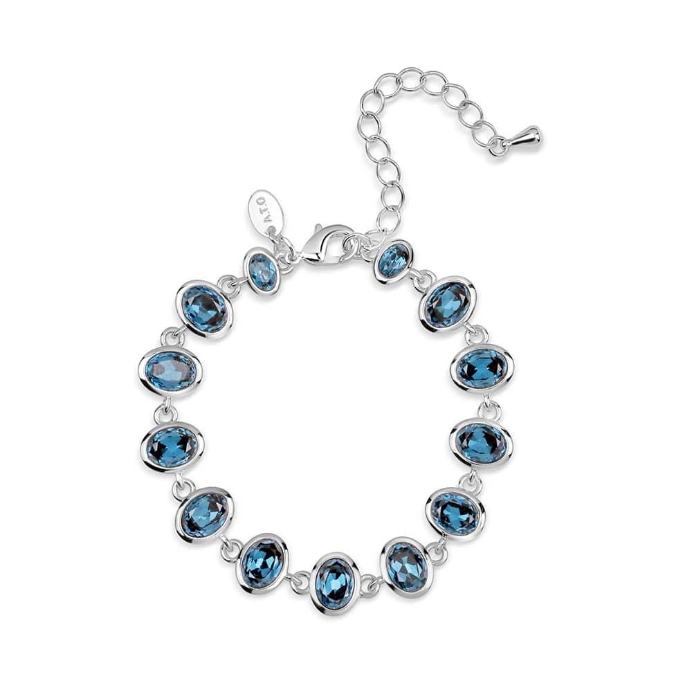 Newbridge Silverware - Dark Blue Stone Bracelet