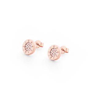 Tipperary Crystal - Circle Pave Rose Gold Earrings