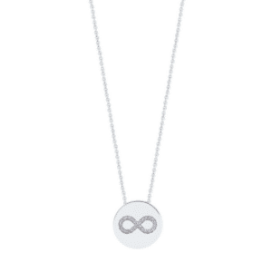 Tipperary Crystal - Infinity Coin Pendant Silver