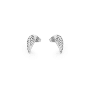 Tipperary Crystal - Angel Wing Mini Stud Earrings Silver