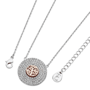 Tipperary Crystal - Pendant With 3 Drop Silver Pave Pendant With Tol In Centre