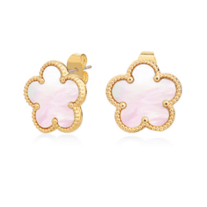 Tipperary Crystal - Le Fleur Mop Earrings Yellow Gold