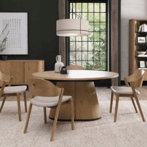 Vega Rustic Oak & Peppercorn 4 Seater Table