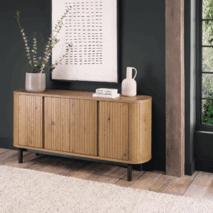 Vega Rustic Oak & Peppercorn Wide Sideboard
