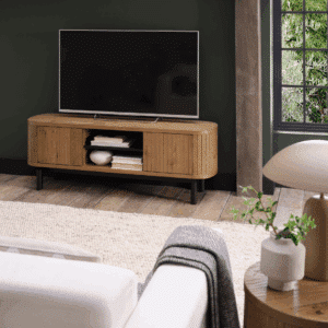 Vega Rustic Oak & Peppercorn Entertainment Unit