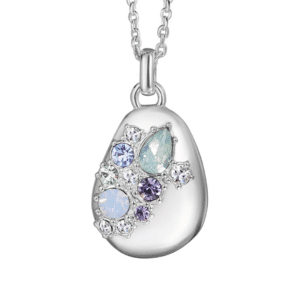 Newbridge Silverware - Small Pendant with Blue and Clear Stones
