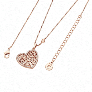 Tipperary Crystal - Rose Gold Tol Pave Heart Pendant