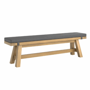 Delaney Dining Bench PU Cushion Grey
