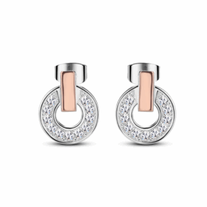 Newbridge Silverware - Silver & Rose Gold Plated Tiamo Earrings