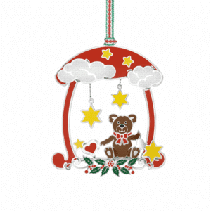 Newbridge Silverware Teddy Bear Mobile Christmas Tree Decoration