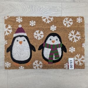 Door Mat - Christmas Penguin