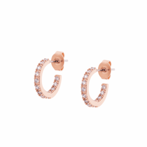 Tipperary Crystal - Circle Pave Hoop Earrings Gold