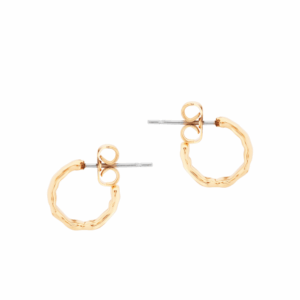 Tipperary Crystal - Mini Hoop Earrings Gold