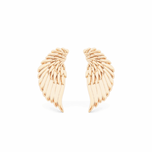 Tipperary Crystal - Angel Wing Stud Earrings Gold
