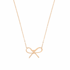 Tipperary Crystal - Bow Pendant Gold