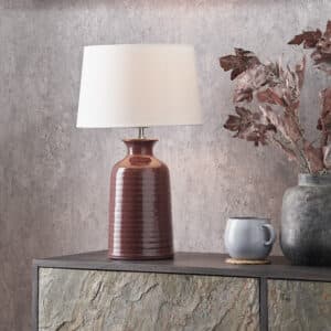 Helka Mulberry Reactive Glaze Table Lamp
