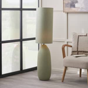 Erika Sage Vintage Textured Ceramic Floor Lamp