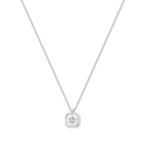 Tipperary Crystal - Compass Star Pendant Silver