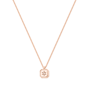 Tipperary Crystal - Compass Star Pendant Rose Gold
