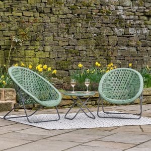 Tobs Outdoor Old Green Foldable Loungers Set