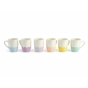 Tipperary Crystal - Pastel Petals Set of 6 Mugs