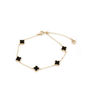 Tipperary Crystal - Le Fleur 5 Black Onyx Fleur Bracelet