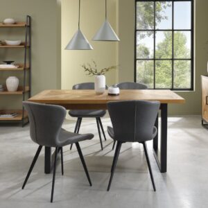 Indus Rustic Oak 4-6 Dining Table