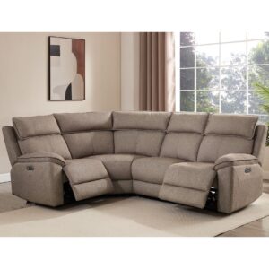 Blaine Corner Group Electric Recliner Latte