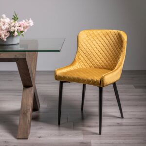 Cezanne Velvet Fabric - Mustard (pair)